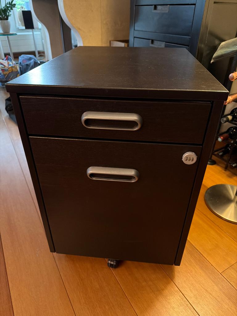 IKEA Ladenblok  Toimisto laatikosto incl Hangmappen, Slot, Ophalen, Zo goed als nieuw, 3 of 4 laden, Minder dan 100 cm