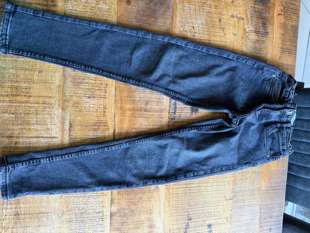 Zwarte jeans met elastische tailleband, Ophalen of Verzenden, Gebruikt, Meisje, Broek