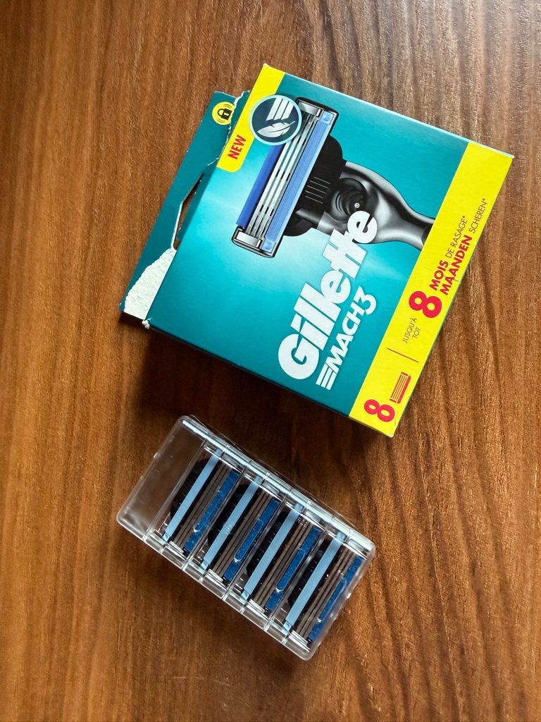 Gilette scheermesjes Mach3, Ophalen of Verzenden, Nieuw, Gehele gezicht, Verzorging