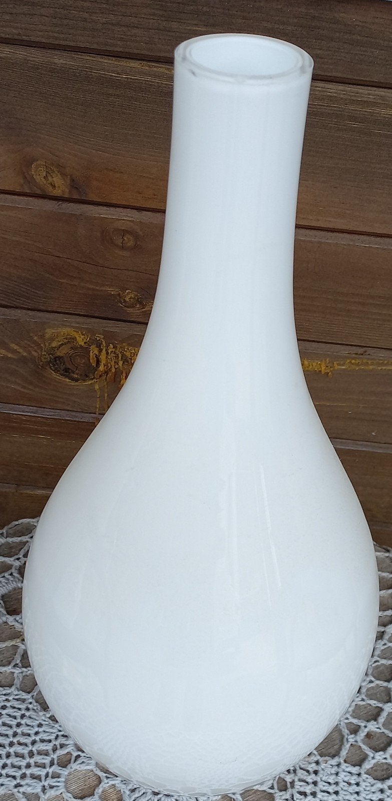 Witte glazen vaas - Elegant en modern, Ophalen of Verzenden