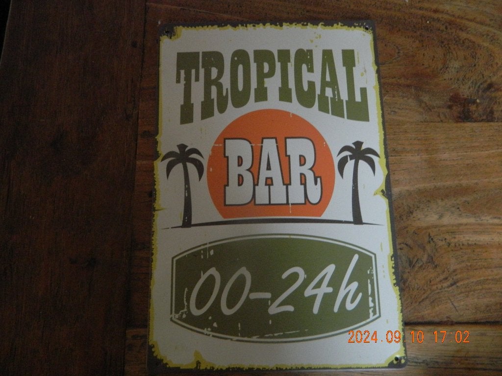 5 Muurbord / Wandbord; trespassing, tropical bar,gamer, when, Ophalen of Verzenden, Huis en Inrichting