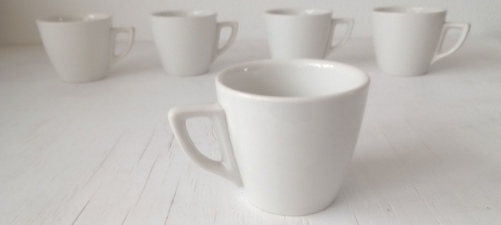 5 Petrus Regout / Koninklijke Sfinx koffiekopjes, Antiek en Kunst, Ophalen of Verzenden
