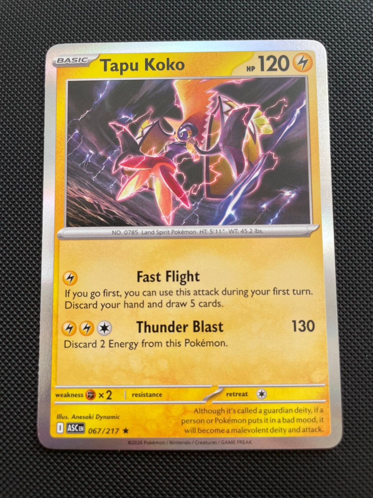 Tapu Koko 067/217 Rare Holo Ascended Heroes Packfresh, Verzenden, Zo goed als nieuw