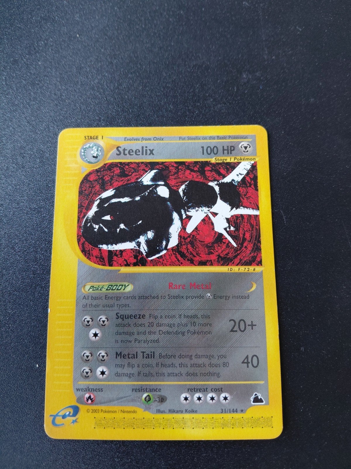 Steelix Skyridge 31/144 Pokémon kaart - Zeer goede staat, Ophalen of Verzenden, Zo goed als nieuw, Losse kaart