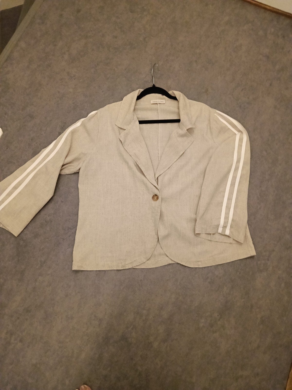 Mooi linnen viscose pak, blazer en broek, Ophalen of Verzenden, Nieuw, Wit