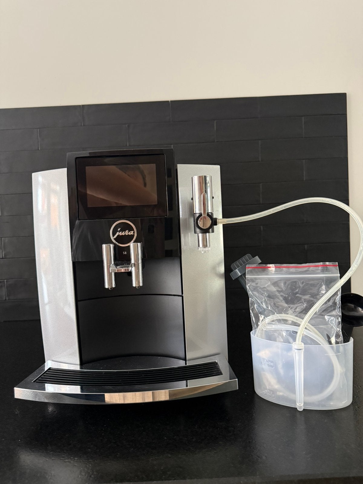 Jura s8 volautomaat silver black, Ophalen, Gebruikt, Espresso apparaat, 10 kopjes of meer