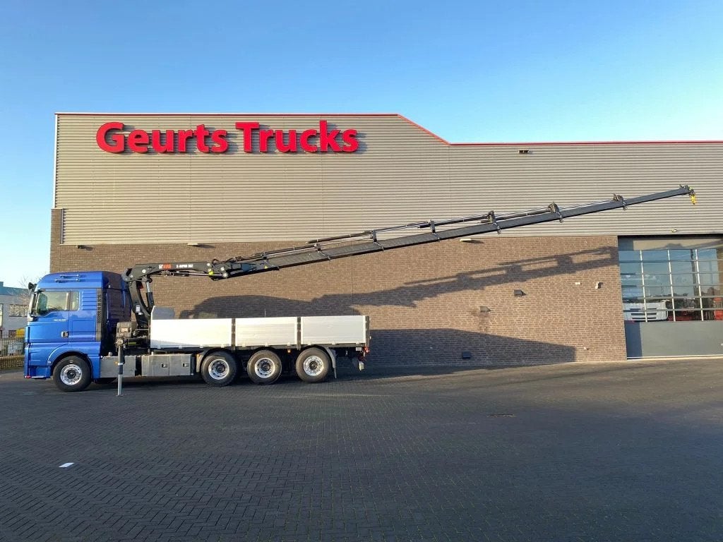 MAN TGX 35.500 8X4 TRIDEM + HIAB X-HIPRO 302 E-7 KRAAN/KRAN/, Automaat, Euro 6, Blauw, MAN