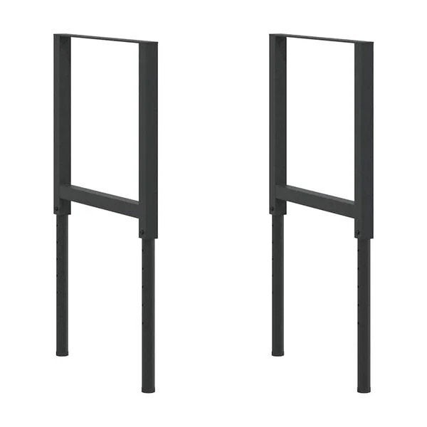 Werkbankframes verstelbaar 2 st 55x(69-95,5) cm metaal zwart, Venlo, Nieuw, Ophalen of Verzenden, Info@habatrading.com