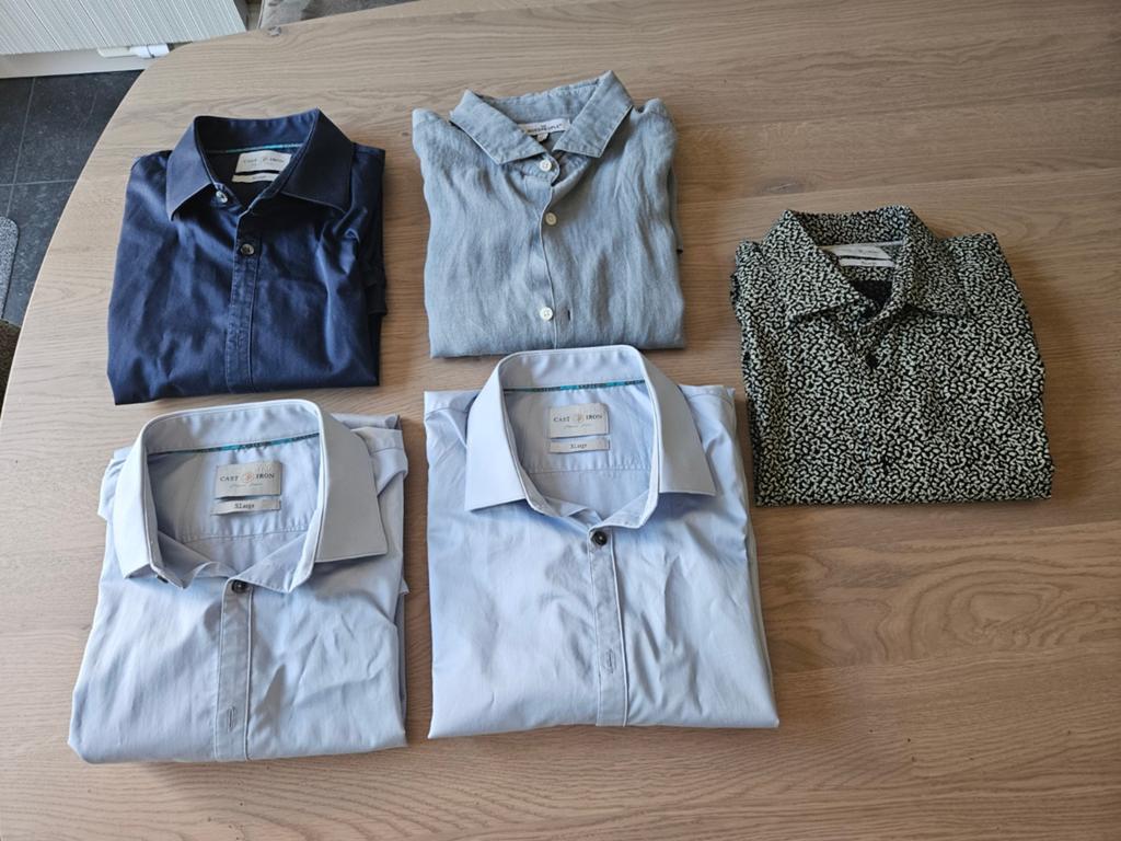 5 Herenoverhemden - Cast Iron & The Goodpeople - XL, Overige kleuren, Cast Iron, The Goodpeople, Ophalen of Verzenden, Zo goed als nieuw