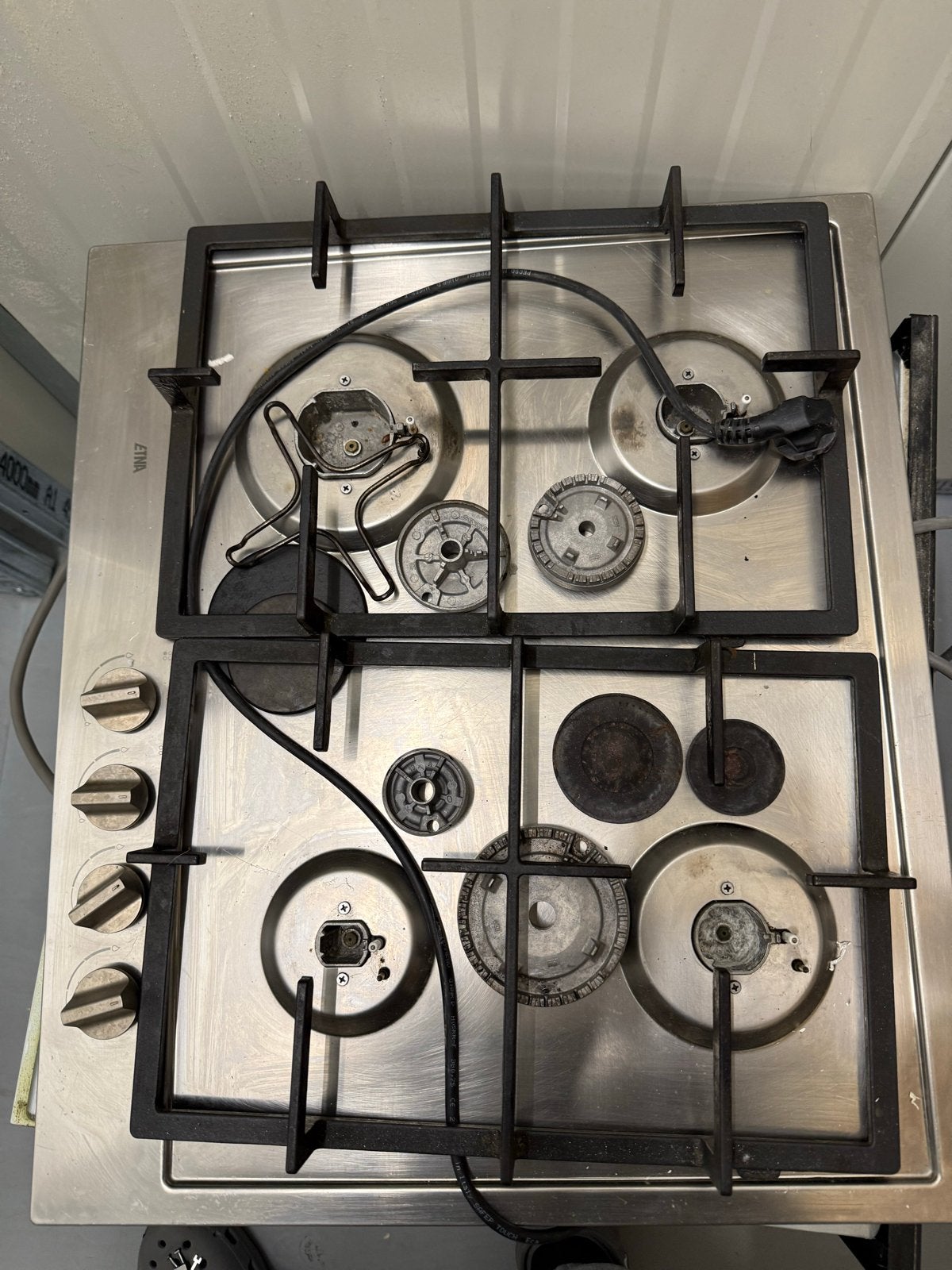 Etna Gaskookplaat - 4 Pitten - Inbouw, Ophalen, Gebruikt, 4 kookzones, Inbouw