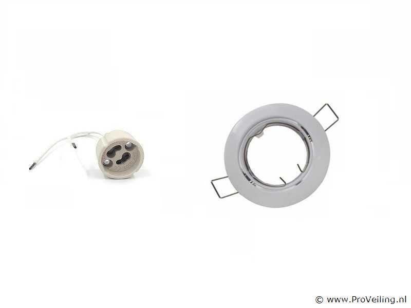 Online Veiling: 50 x Downlight Fitting – Draaibaar – GU10..., Nieuw
