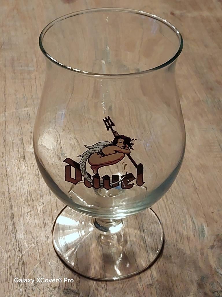 Zeldzaam Duvel bierglas - Gelimiteerde oplage 2001, Ophalen of Verzenden, Zo goed als nieuw, Glas of Glazen, Duvel