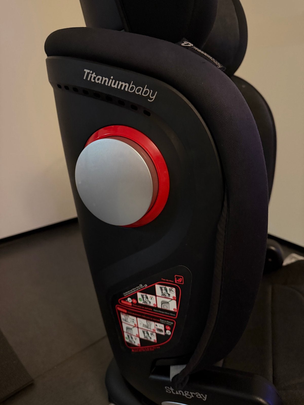 Titaniumbaby Stingray autostoel 100-150cm, Overige merken, Autogordel of Isofix, Gebruikt, 15 t/m 36 kg