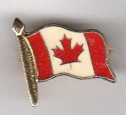 BROCHE VLAG CANADA (A5), Ophalen of Verzenden, Gebruikt, Overige onderwerpen