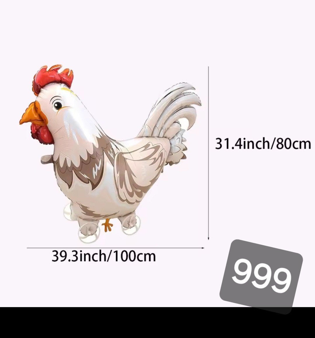 Nieuwe Kip Folieballon - Perfect voor Feestjes!, Ophalen, Nieuw, Feestartikel, Verjaardag
