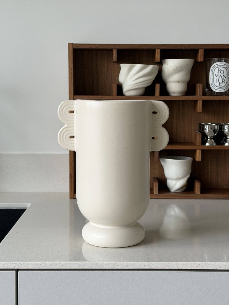 Ferm Living Vazen, Ophalen, Zo goed als nieuw, Beige, Steen/keramiek