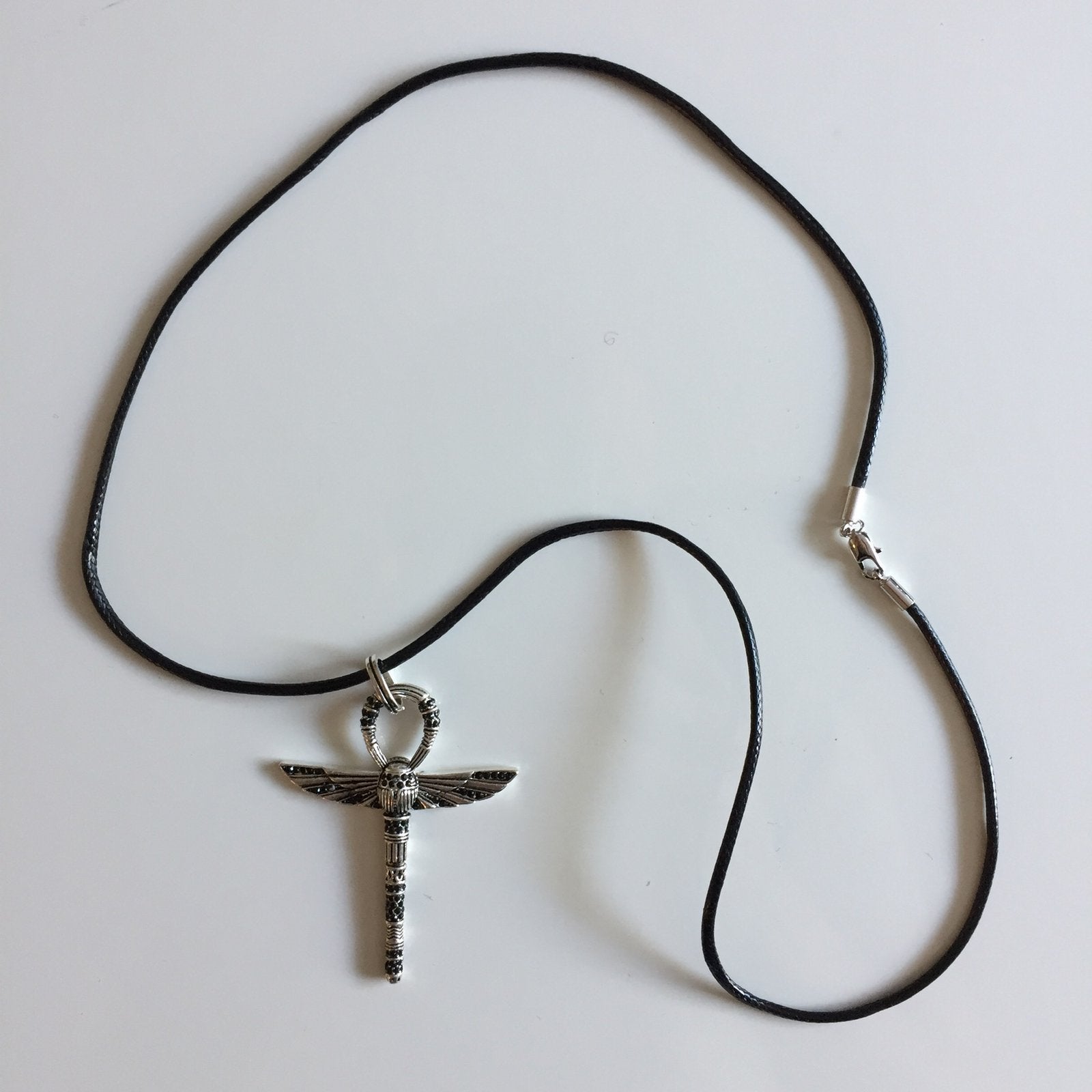 Lange ketting is 60 cm Thomas Sabo zilveren kruisje ankh, Ophalen of Verzenden, Zo goed als nieuw, Zilver