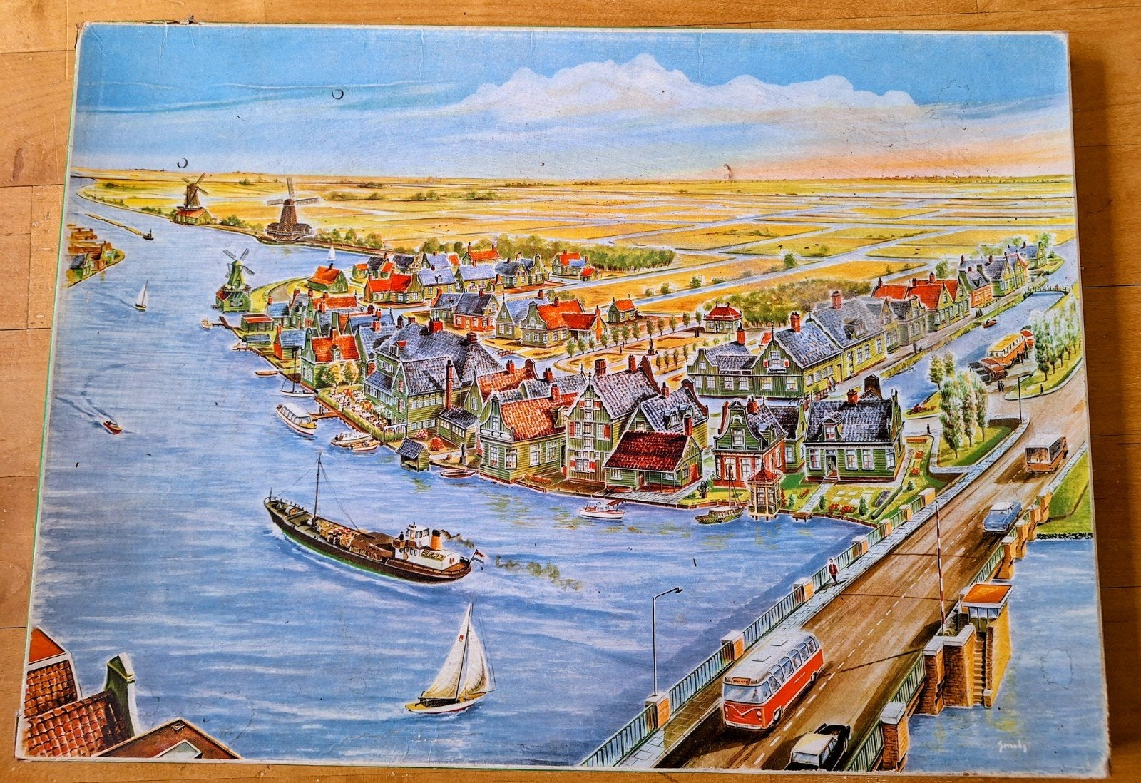 Zaanse Schans puzzel - Vrienden van de Zaanse Schans, Boeken, Ophalen of Verzenden, 20e eeuw of later, Zo goed als nieuw, Vrienden van de Zaanse Schans