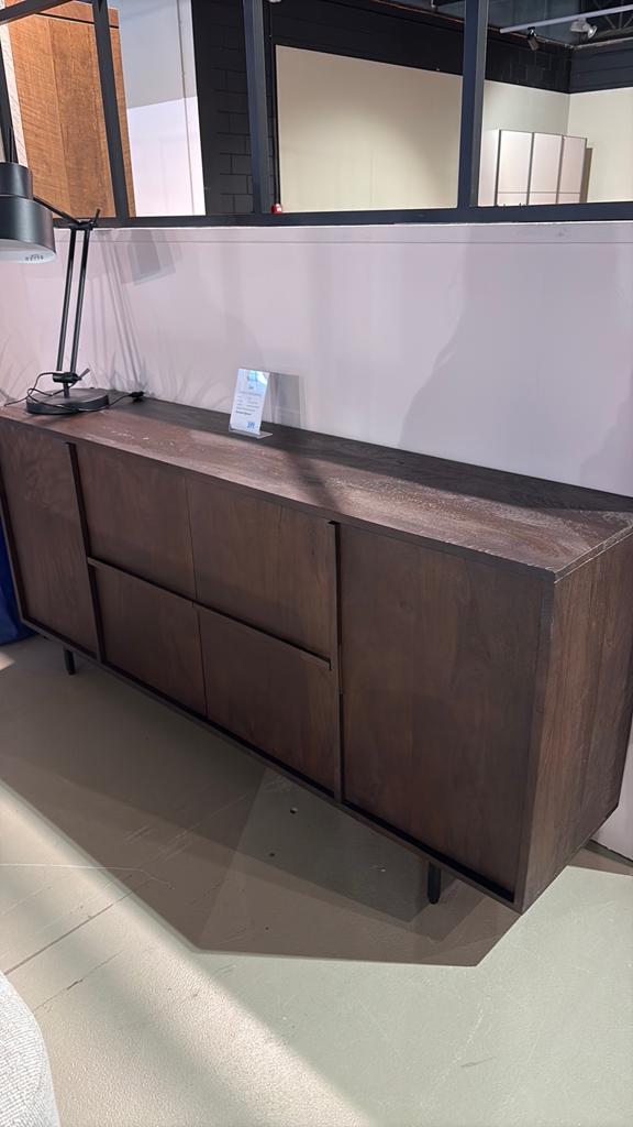 Dressoir Goa - Bruin.   Haco, Ophalen, Gebruikt, 150 tot 200 cm, Met lade(s)
