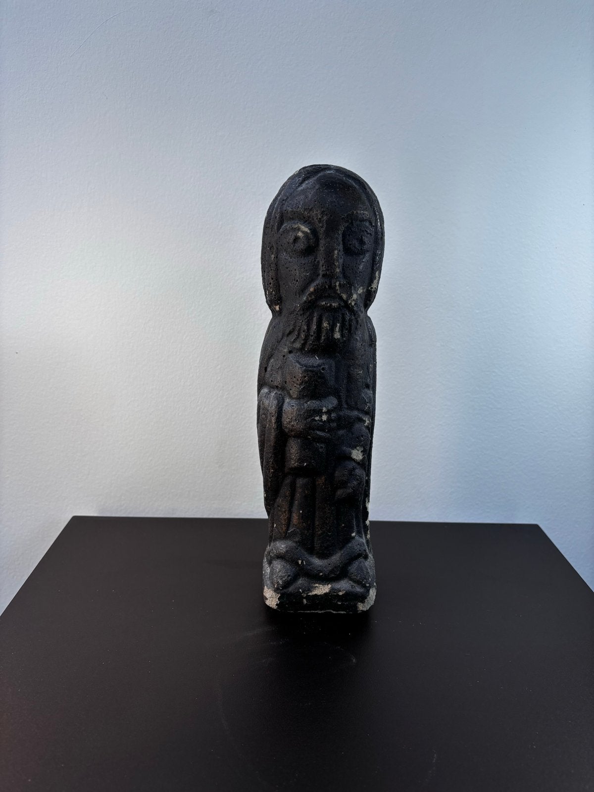 Vintage beeld van een man met baard, mogelijk religieus, Antiek en Kunst, Kunst | Beelden en Houtsnijwerken, Minder dan 20 cm