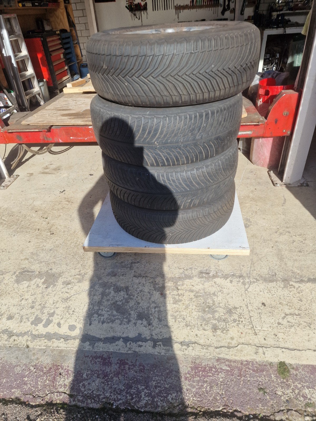 4 Velgen met banden  Toyota RAV4 2019 - Michelin CrossCli, Auto-onderdelen, Ophalen, Gebruikt, Banden en Velgen, 17 inch