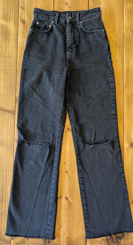 Stradivarius Wide leg Jeans Broek Maat W32, Ophalen of Verzenden, Zo goed als nieuw, Zwart, W27 (confectie 34) of kleiner