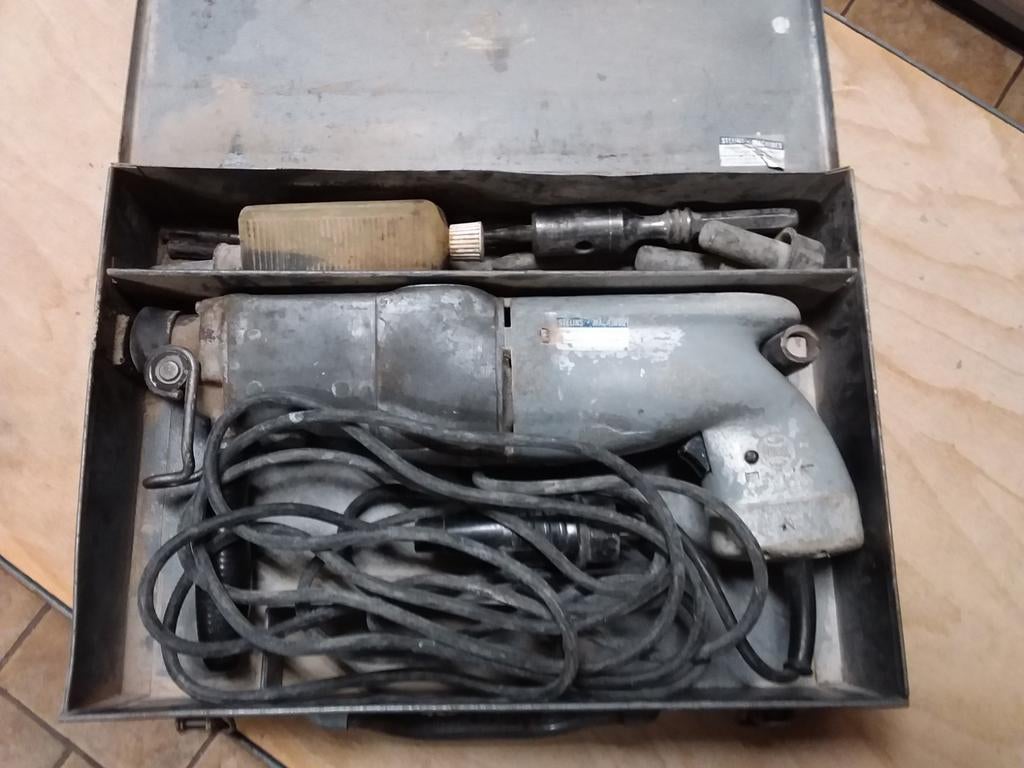 DUSS  P28 Boorhamer in metalen koffer, Boor- en/of Breekhamer, Ophalen of Verzenden, Klopboormechanisme, Gebruikt