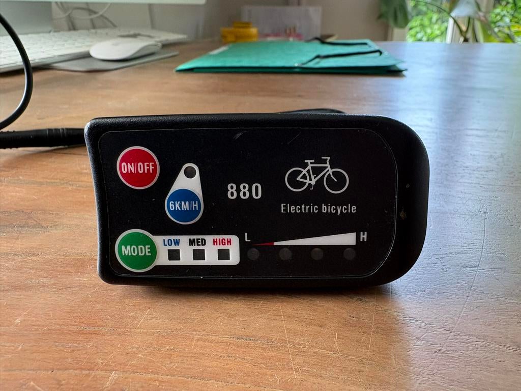 KT-LED880 E-bike Display 36/48V met extra snoer, Fietsen en Brommers, Fietsaccessoires | Fietscomputers, Nieuw, Ophalen