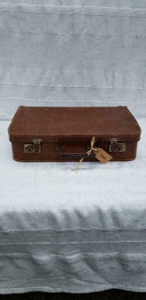 E407 VINTAGE minikoffer van geperst karton jaren 60, Ophalen of Verzenden, -, -, -