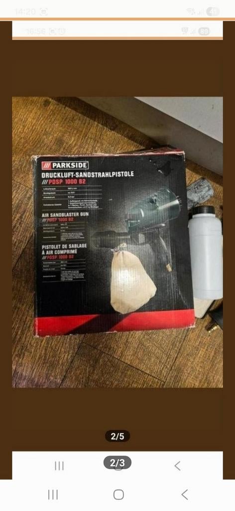Parkside Drukstraalpistool PDSP 1000 B2 Zandstraler, Ophalen of Verzenden