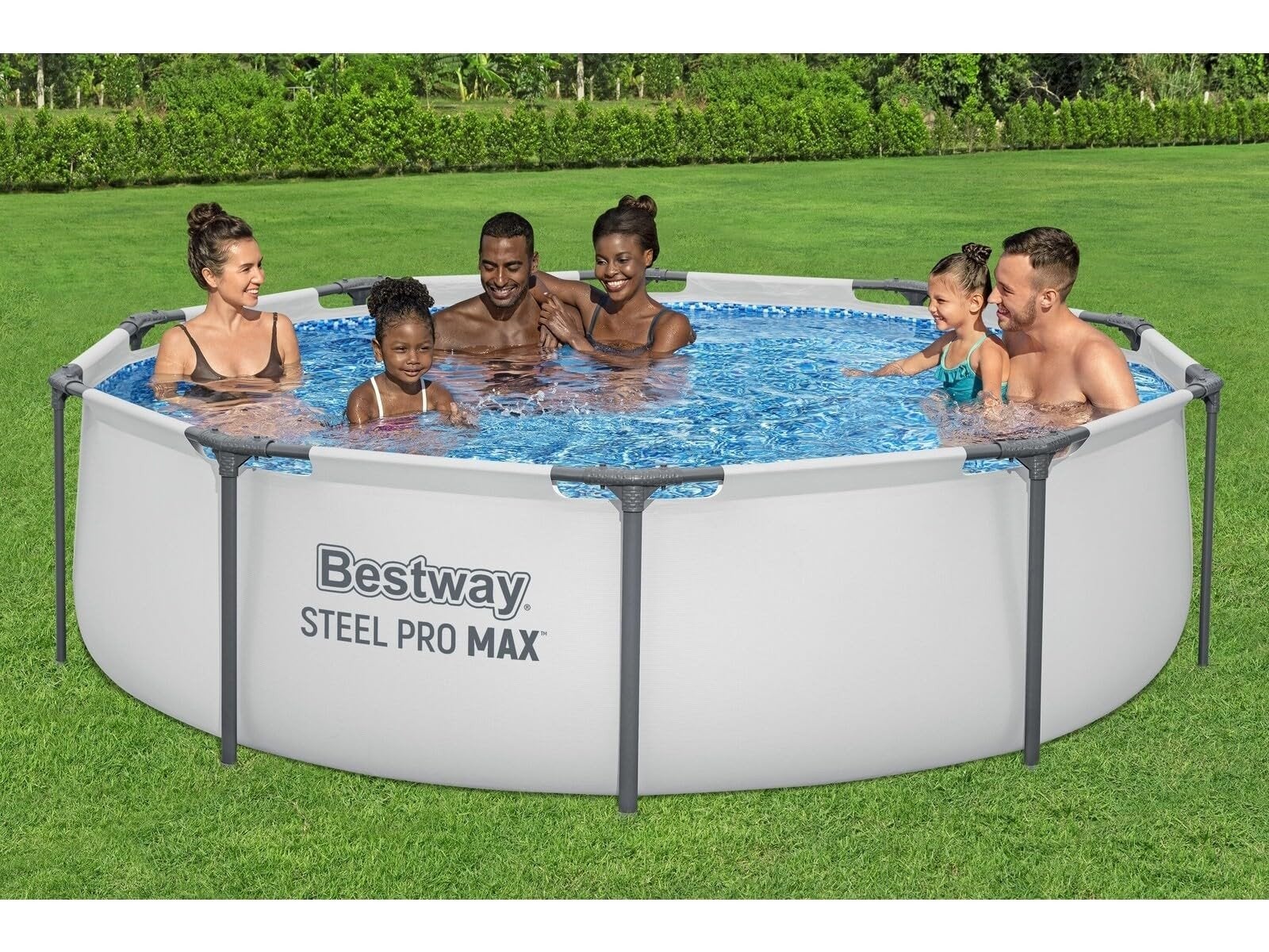 Bestway Steel Pro Max Opzetzwembad - Rond, Ophalen, Gebruikt, 200 tot 300 cm, 80 tot 120 cm