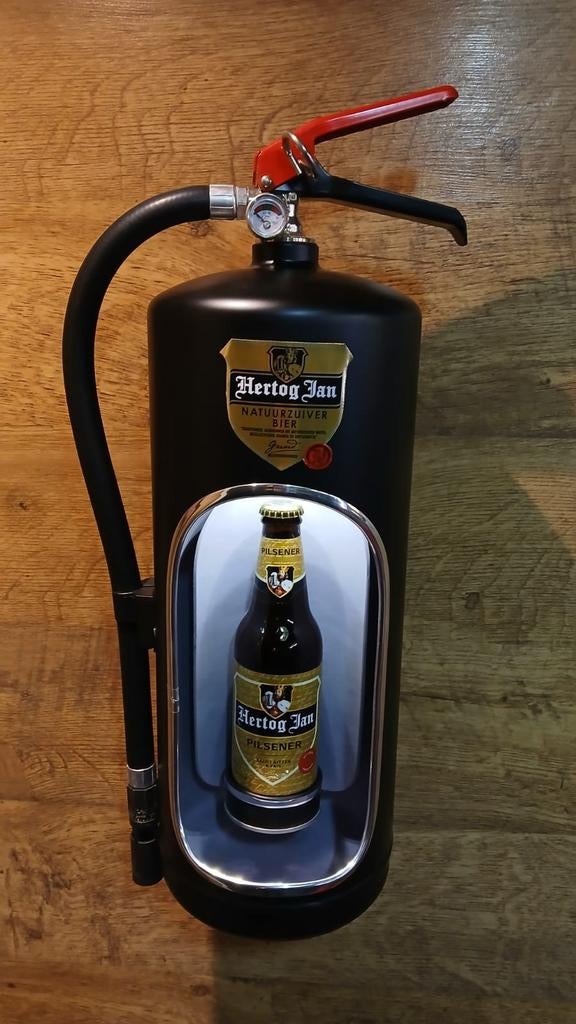Hertog jan brandblusser lamp, Verzamelen, Biermerken, Ophalen of Verzenden, Reclamebord, Plaat of Schild, Heineken