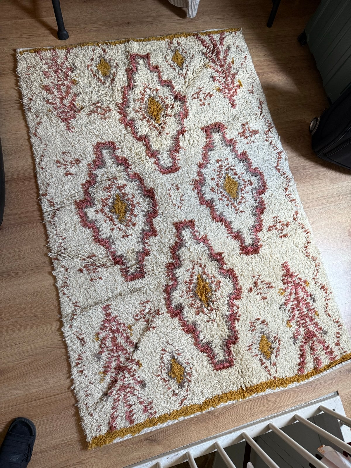 Sissy-Boy wollen vloerkleed 180x120cm, Ophalen, Gebruikt, 100 tot 150 cm, Crème