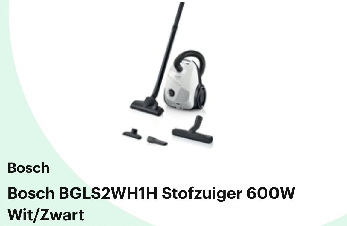 Bosch Stofzuiger 600W gebruikt maar werkt perfect!!!, Witgoed en Apparatuur, Inclusief accessoires, Bosch, Nieuw, Sledestofzuiger