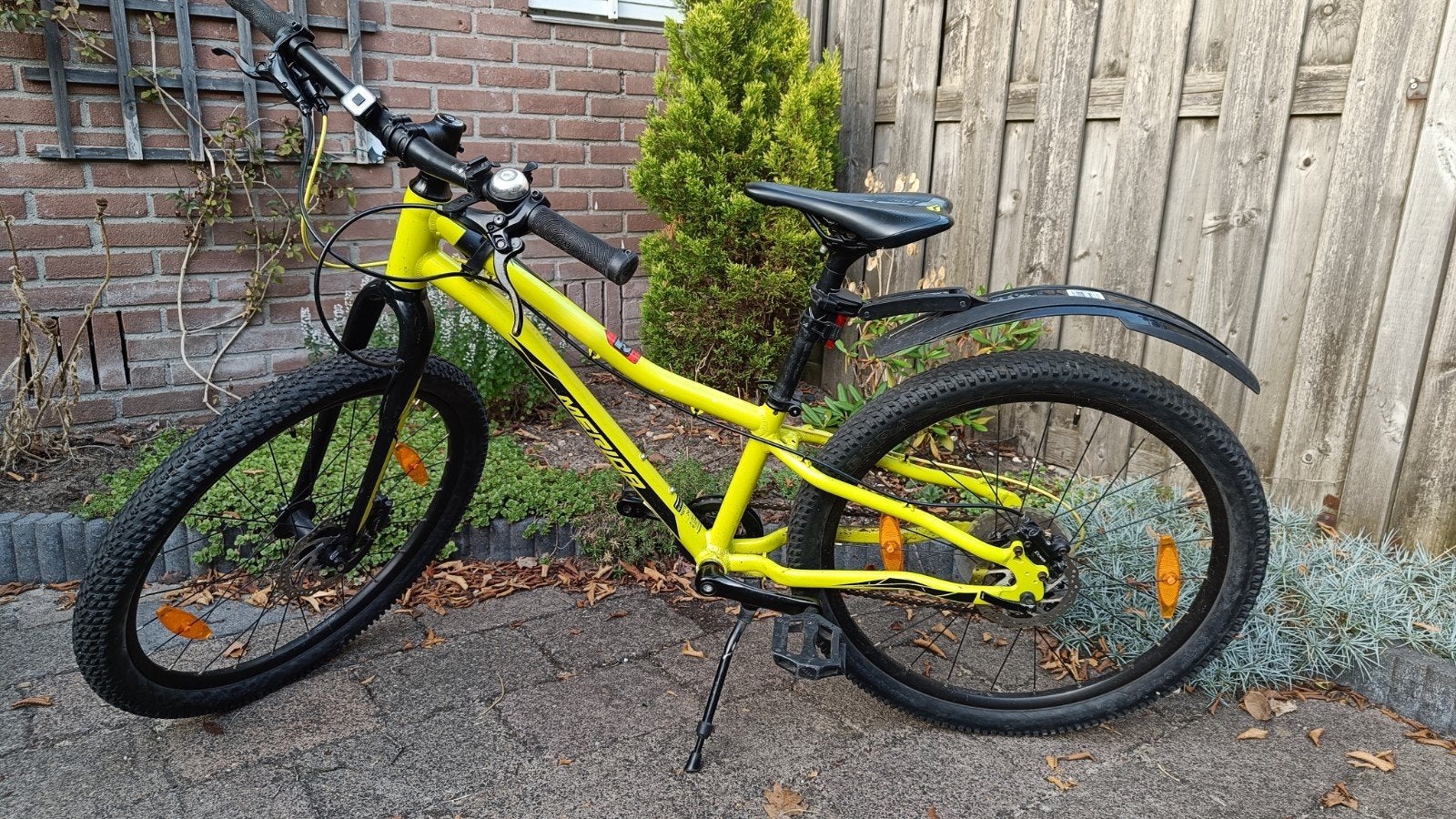 Merida Matts kinderfiets 24 inch - Geel, Ophalen, 20 inch of meer, Gebruikt, Merida