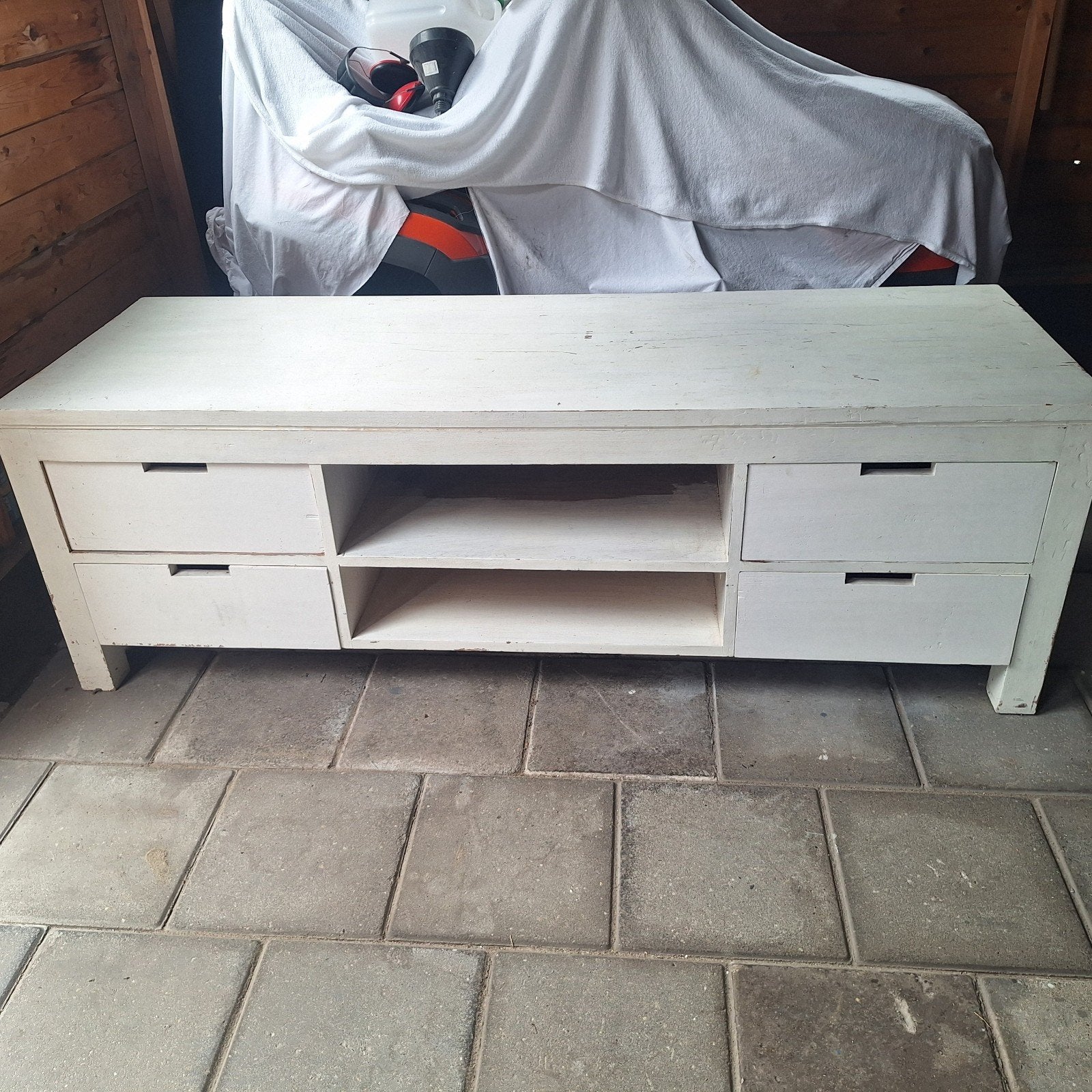 Tv kast teak gratis, Ophalen of Verzenden, Gebruikt, 25 tot 50 cm, Minder dan 100 cm