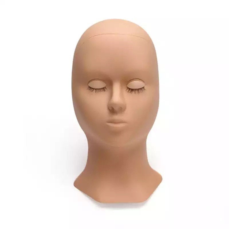 Wimper extensions oefenhoofd., Gehele gezicht, ., Zwart, Nieuw