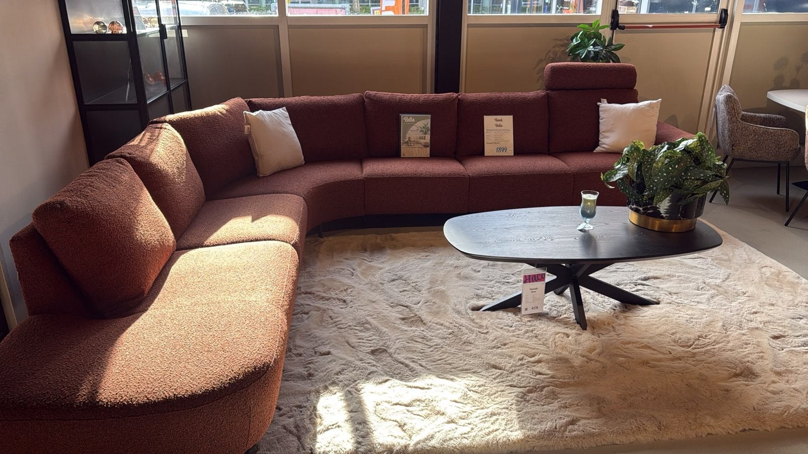 Hoekbank Bella - Showroommodel - haco, Hoekbank, 300 cm of meer, Ophalen of Verzenden, Zo goed als nieuw
