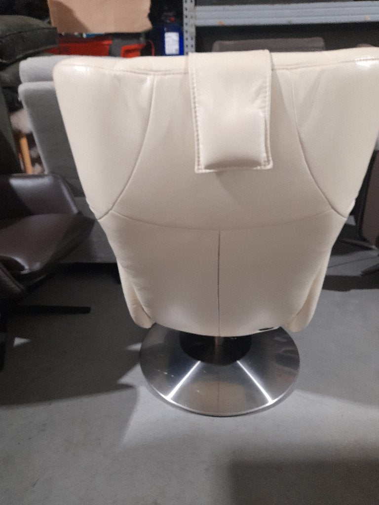 Creme lederen Sta op stoel, Ophalen, 75 tot 100 cm, Zo goed als nieuw, Leer