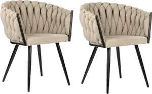 Pole to Pole Wave beige stoelen - set van 2, Ophalen, Twee, Overige kleuren, Pole to Pole