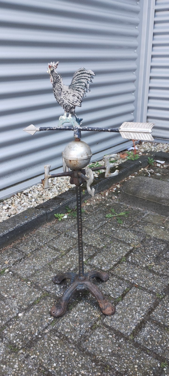 Vintage windwijzer met haan - decoratief en functioneel, Verzenden