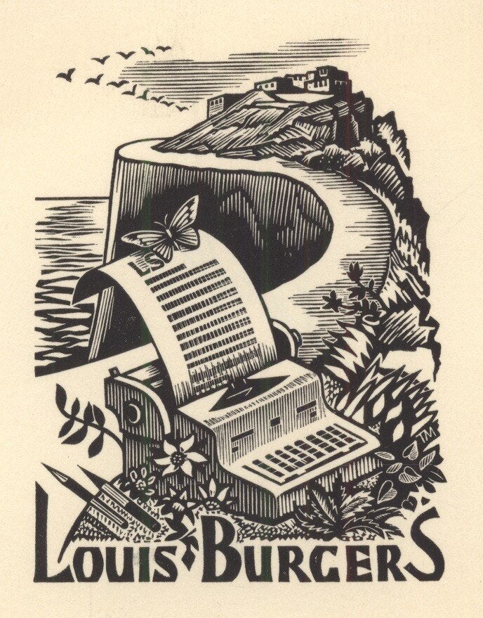 1707 Ex Libris Nederland : Thijs Mauve, 1956, Verzenden, Ex libris