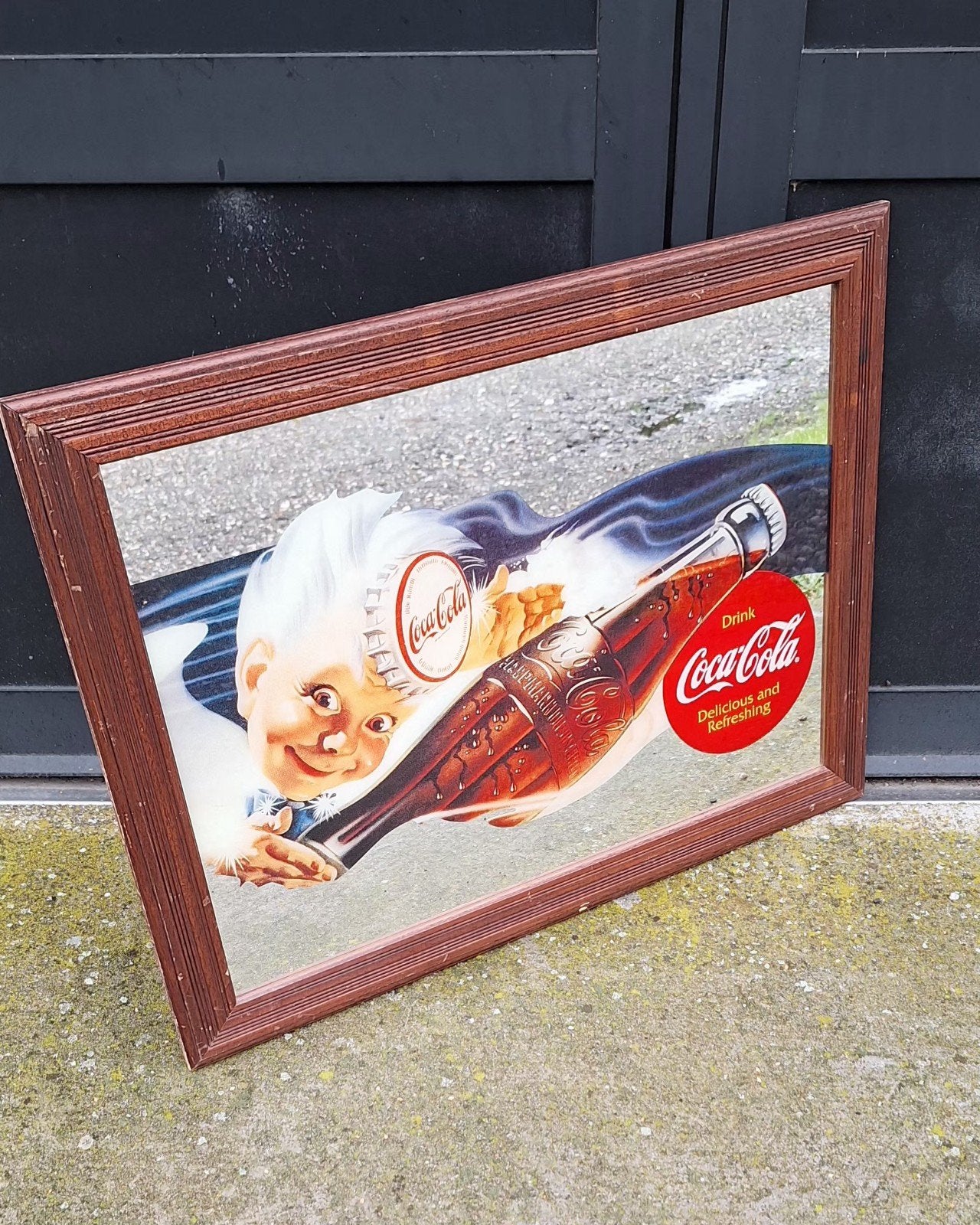XXL reclame spiegel Coca-Cola, 80 x 60cm groot, Verzamelen, Ophalen, Reclamebord, Gebruikt, .