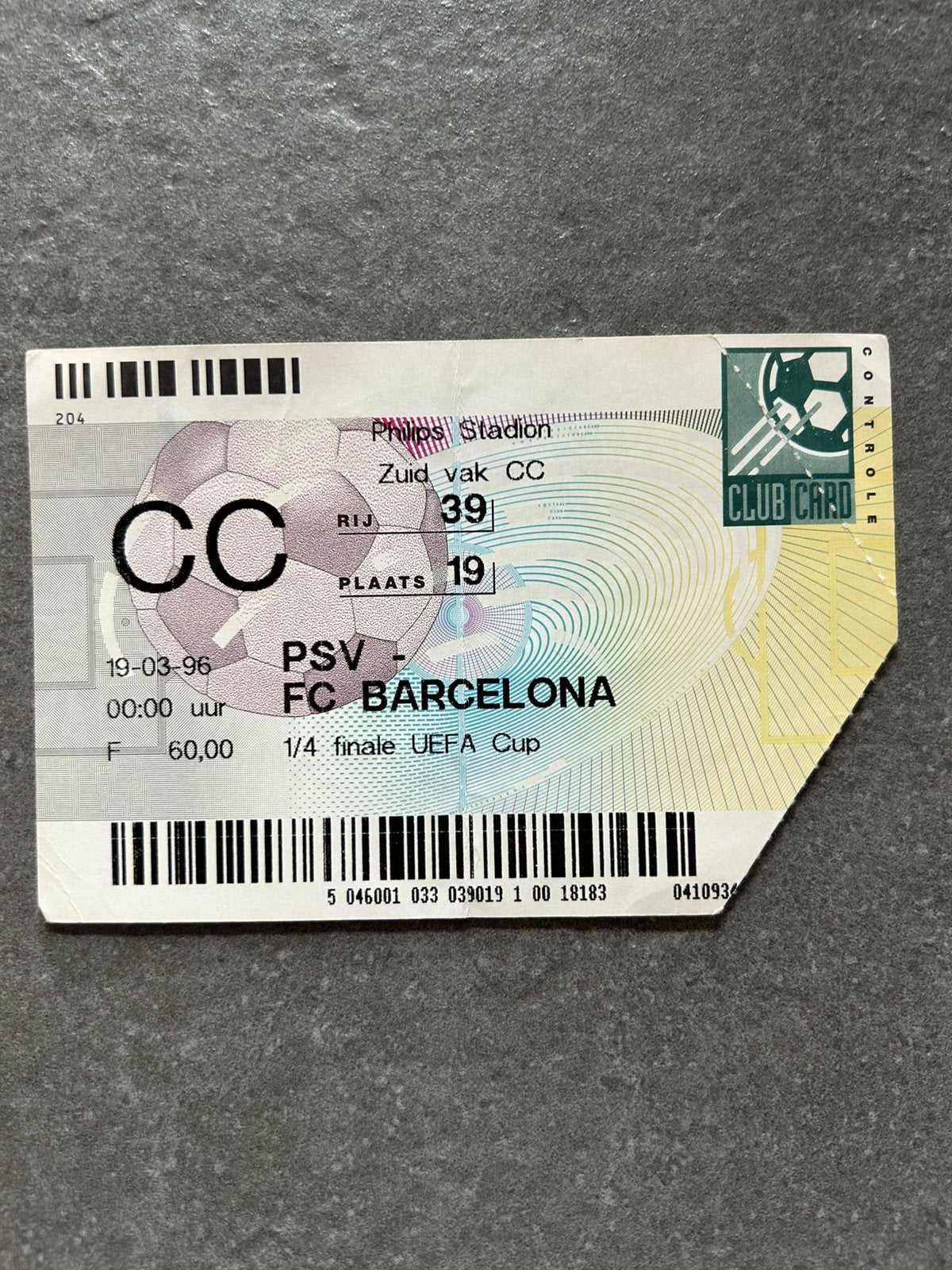 PSV - Barcelona ticket, Ophalen of Verzenden, PSV, Overige typen