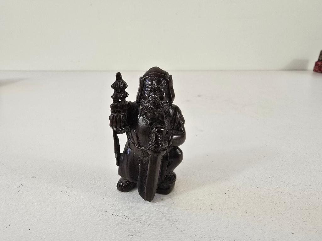 Netsuke #5 wijsgeer pagode, hout, Japan, begin 20e eeuw, Ophalen of Verzenden
