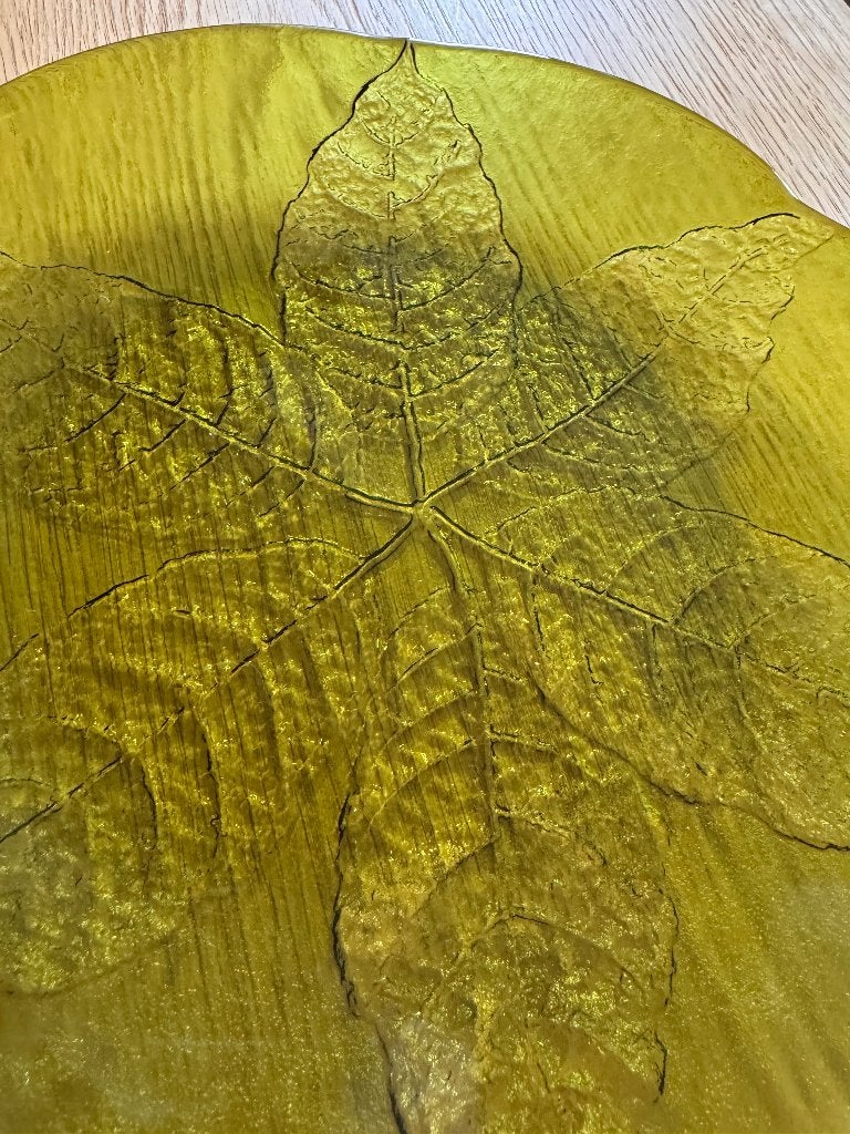 Vintage Kosta Boda 'Party Leaf' schaal / bord groen - 25 cm, Verzenden