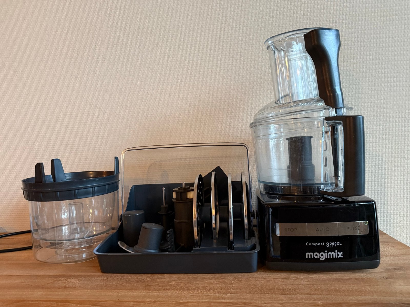 Magimix Compact 3200XL complete set - Foodprocessor, Gebruikt, 2 snelheden, Ophalen of Verzenden, 2 tot 3 liter