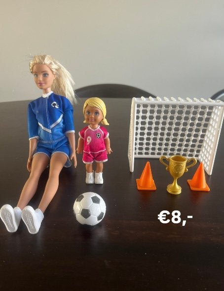 Voetbal Barbie, Ophalen, Zo goed als nieuw, Barbie