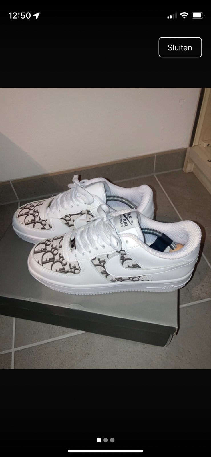 Nike Air Force 1 '1 op 1' - Maat 40, Ophalen of Verzenden, Nieuw, Wit, Sneakers of Gympen