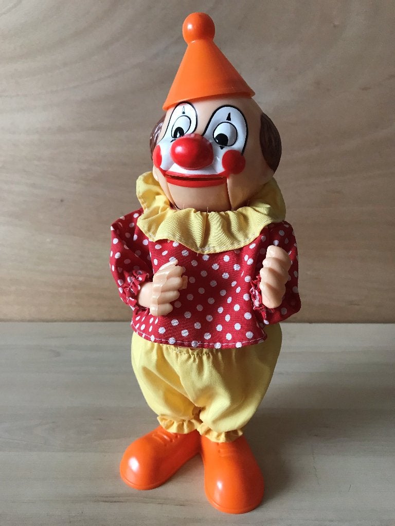 Vintage Spaarpot Clown 28 cm, Verzamelen, Spaarpotten, Ophalen of Verzenden, Gebruikt, Overige materialen, Overige thema's